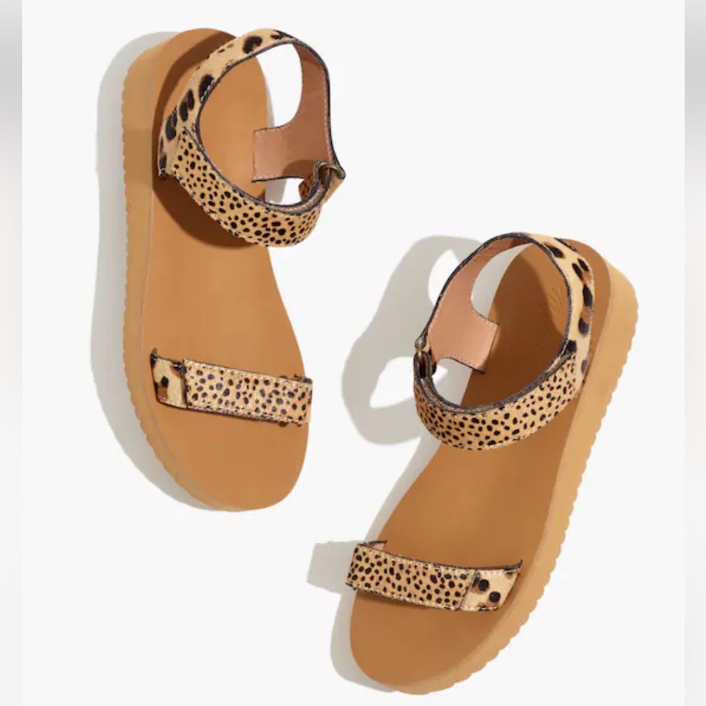 Madewell The Maggie Sandal in Spot Mix Calf Hair